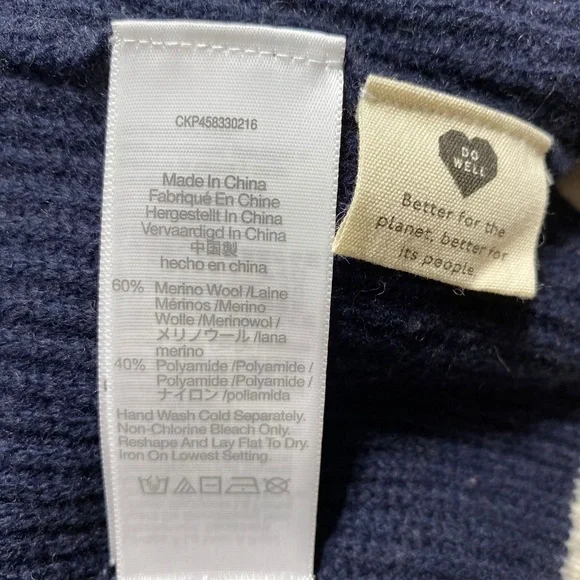 Madewell Womens Glenbrook Half Zip Merino Wool Blend Color-block Sweater‎ Size M - Picture 13 of 13